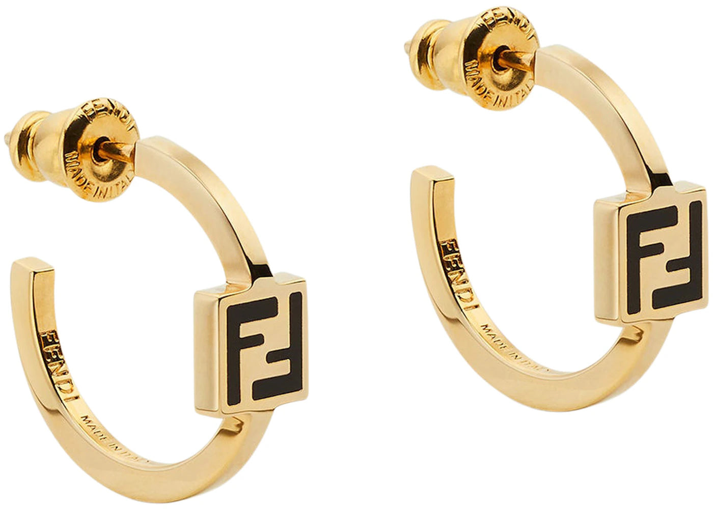 Fendi by Marc Jacobs Forever Fendi Circular-Shaped Earrings Gold-Colored Earrings