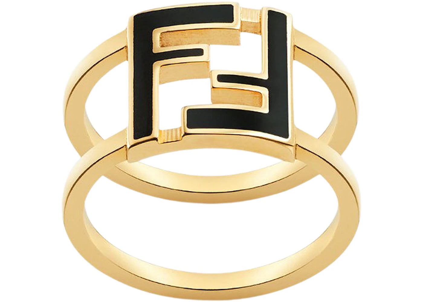 Fendi by Marc Jacobs Forever Fendi Ring and Foulard Fastener Gold-Colored Ring