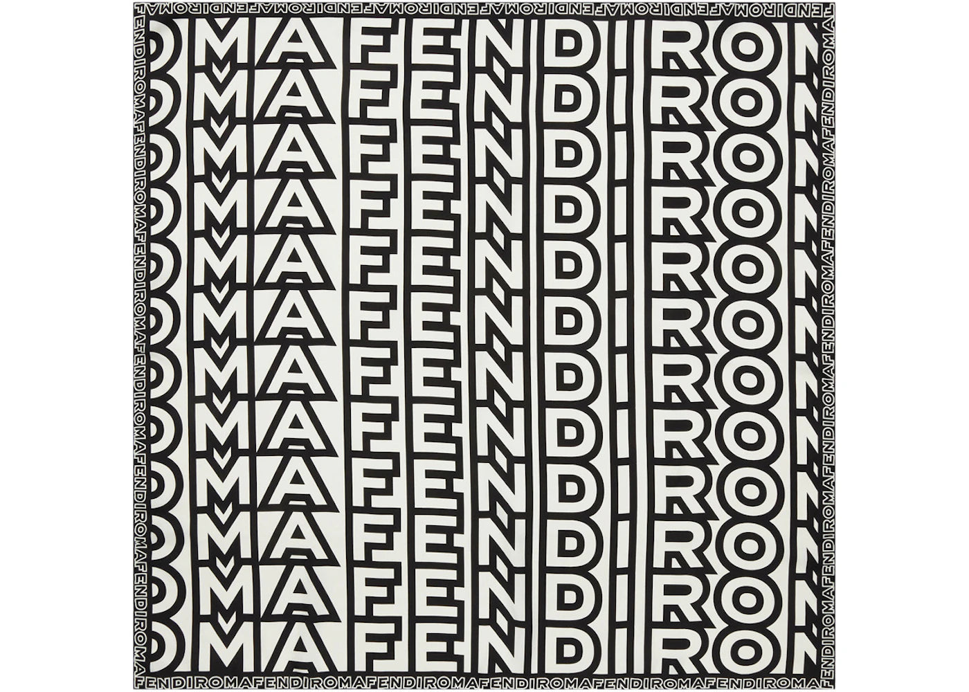 Fendi by Marc Jacobs Foulard Two-Tone Silk Foulard