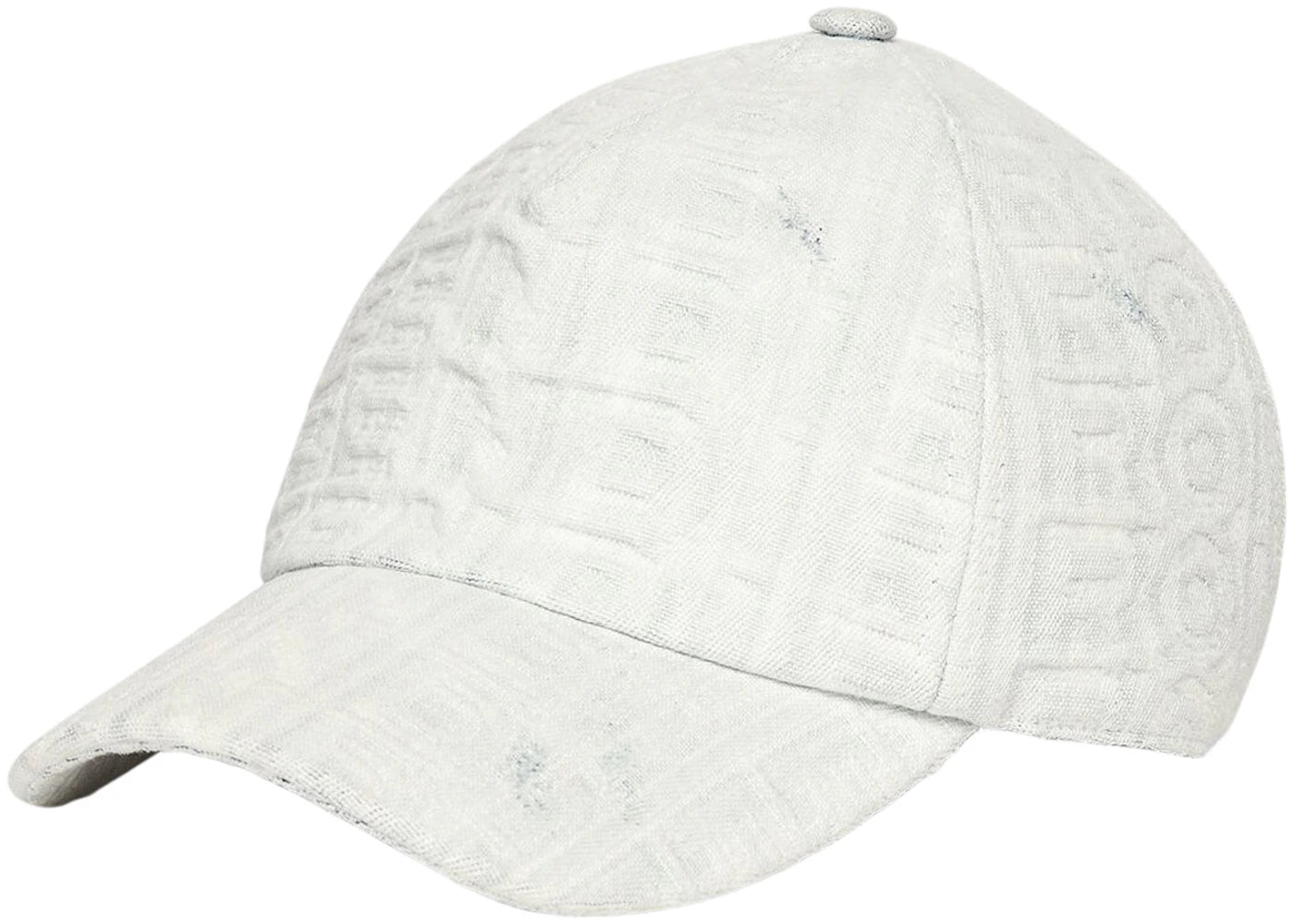 Fendi by Marc Jacobs White Denim Baseball Cap Blue