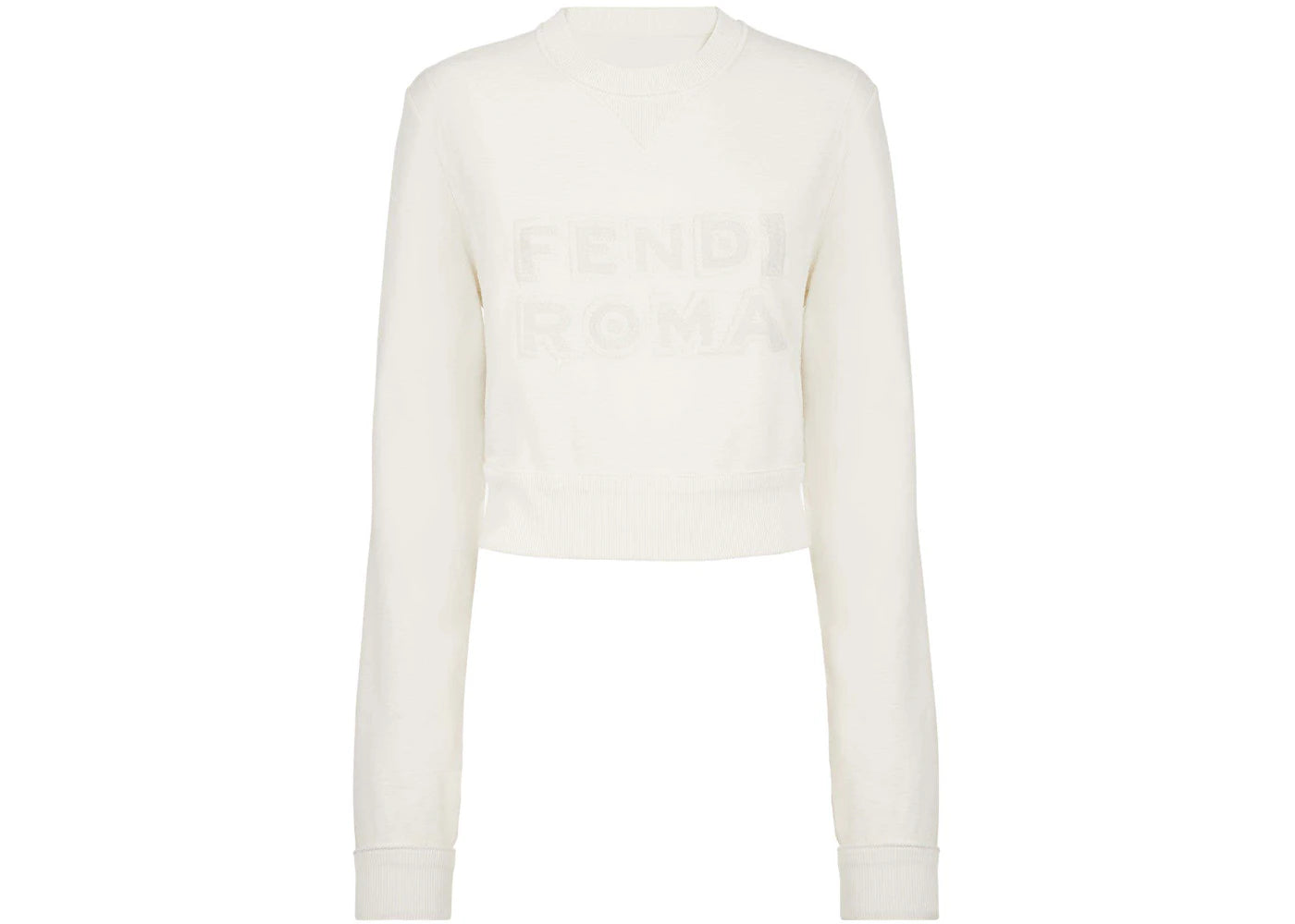 Fendi by Marc Jacobs Jersey Cropped Sweatshirt White