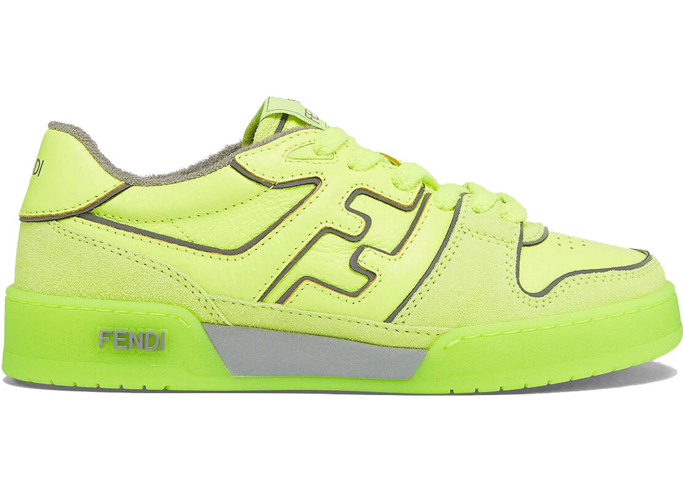 Fendi by Marc Jacobs Match Low-Tops Neon Yellow Leather