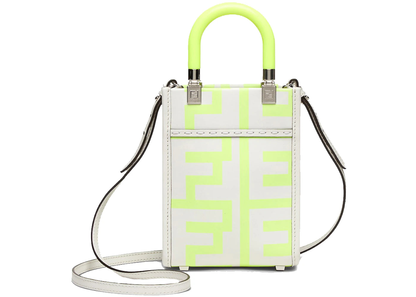 Fendi by Marc Jacobs Mini Sunshine Shopper White Leather Mini-Bag