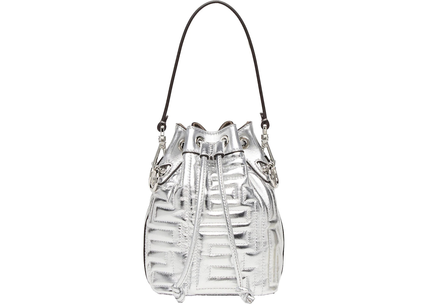 Fendi by Marc Jacobs Mon Tresor Silver Quilted Leather Mini-Bag