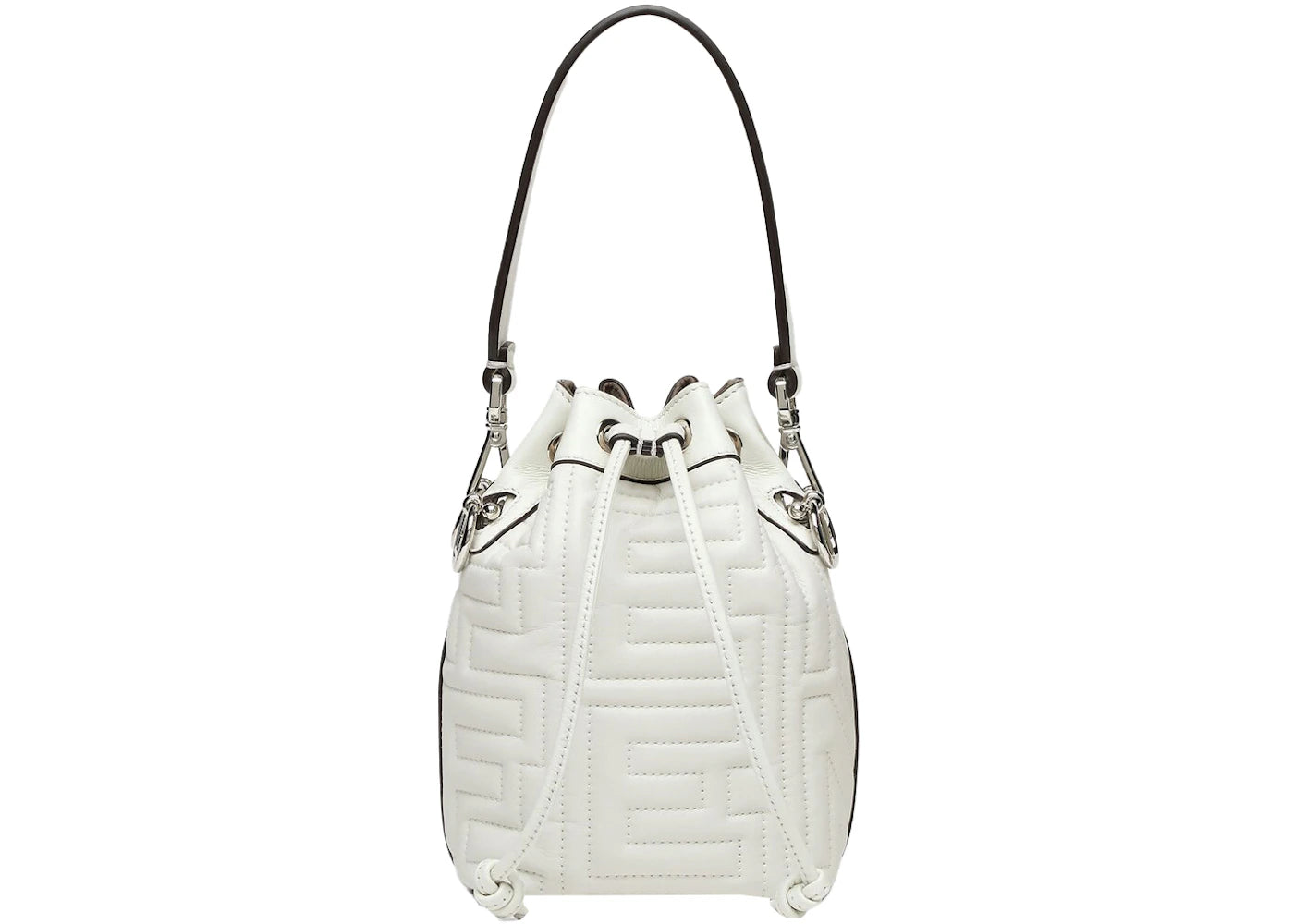 Fendi by Marc Jacobs Mon Tresor White Quilted Nappa Leather Mini-Bag