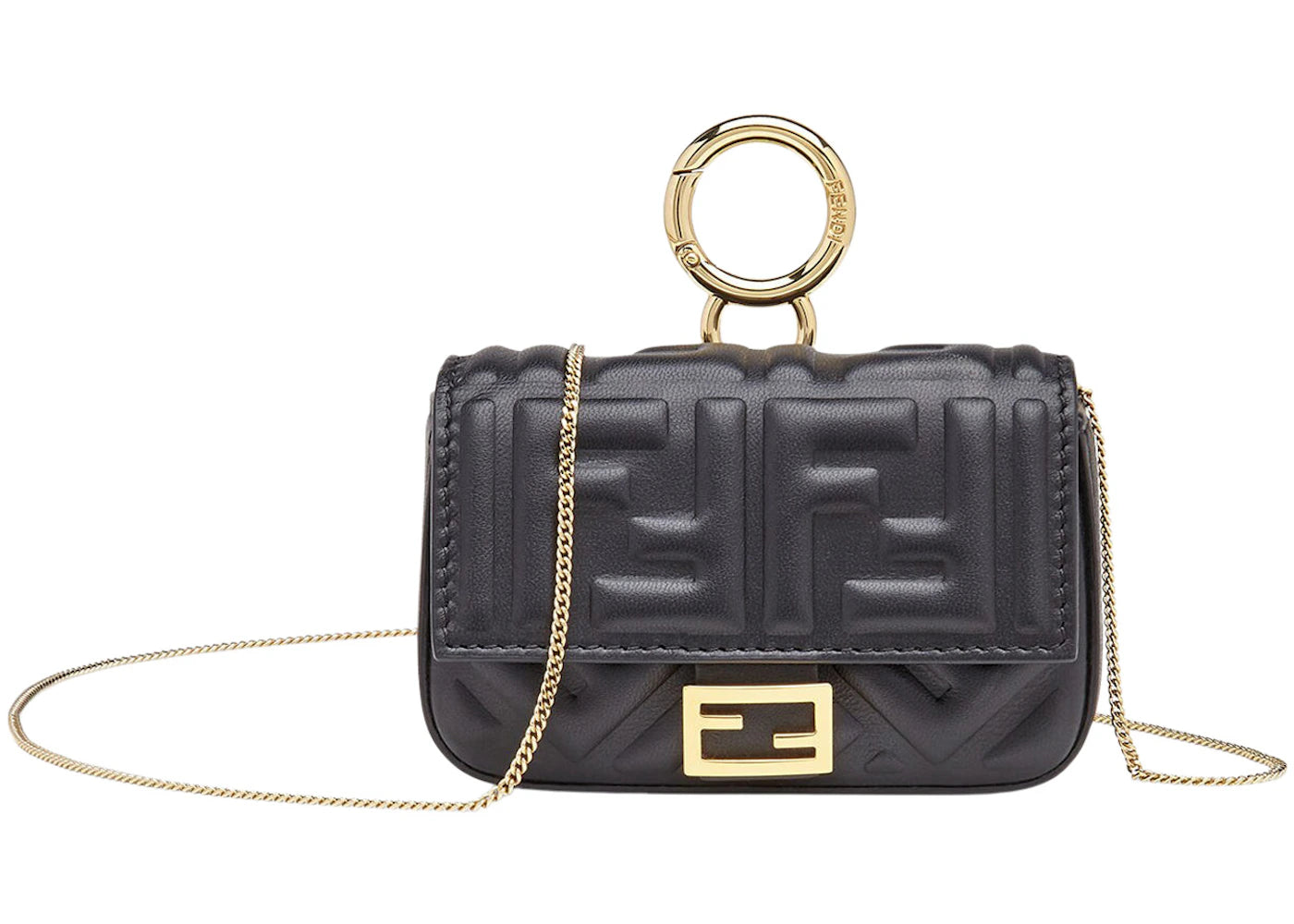 Fendi by Marc Jacobs Nano Baguette Charm Black Nappa Leather Charm