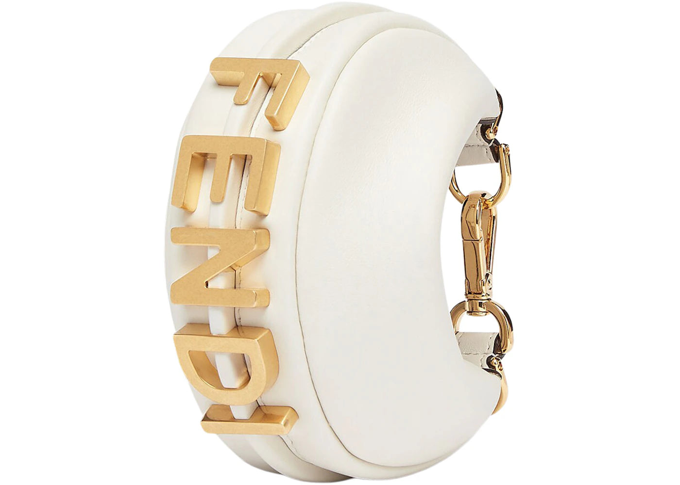 Fendi by Marc Jacobs Nano Fendigraphy White Leather Charm