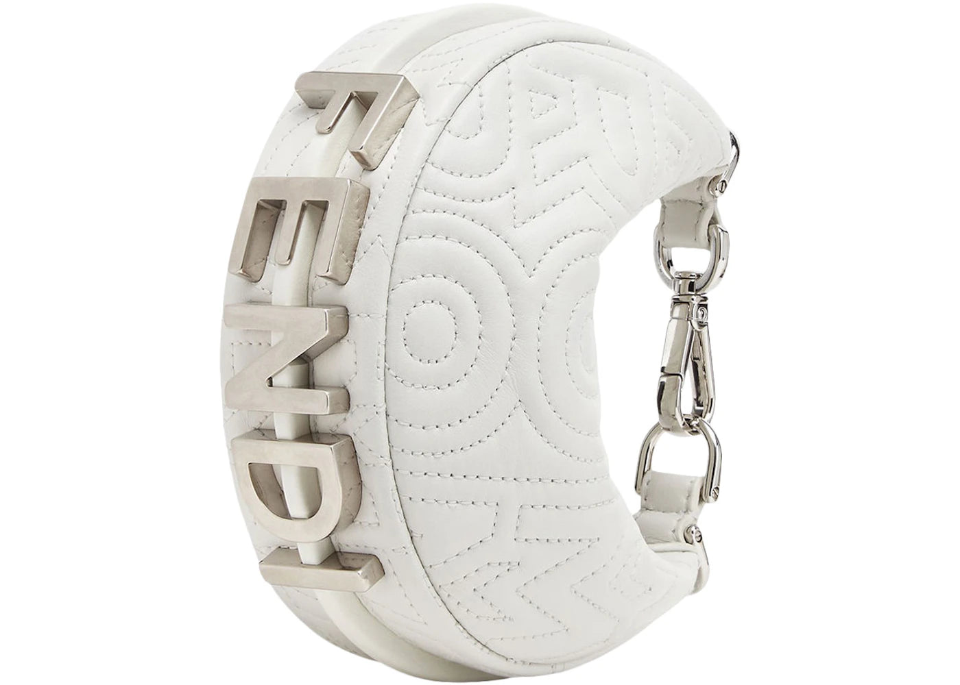 Fendi by Marc Jacobs Nano Fendigraphy White Nappa Leather Charm