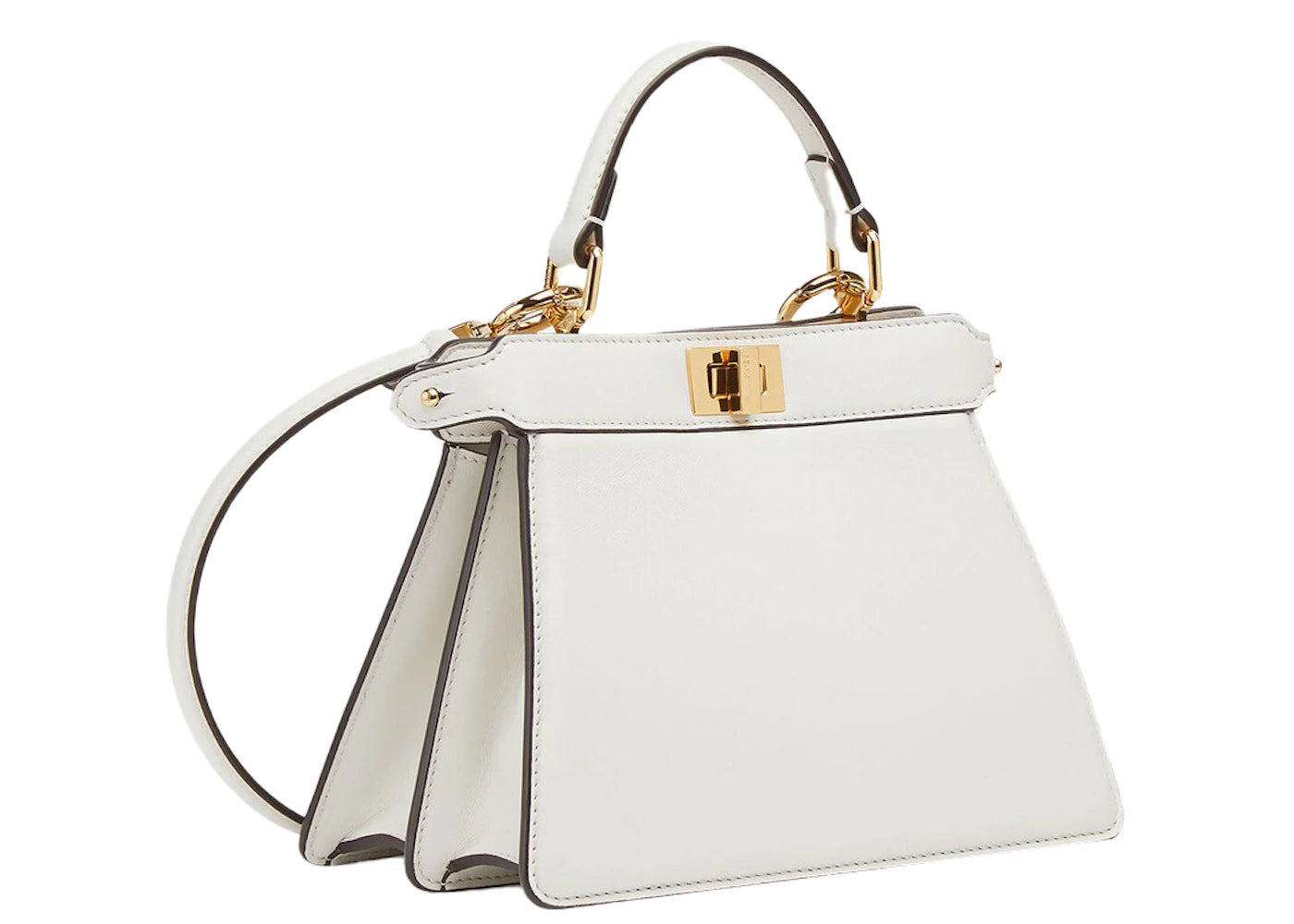 Fendi by Marc Jacobs Peekaboo ISeeU Petite White Padded Nappa Leather Bag