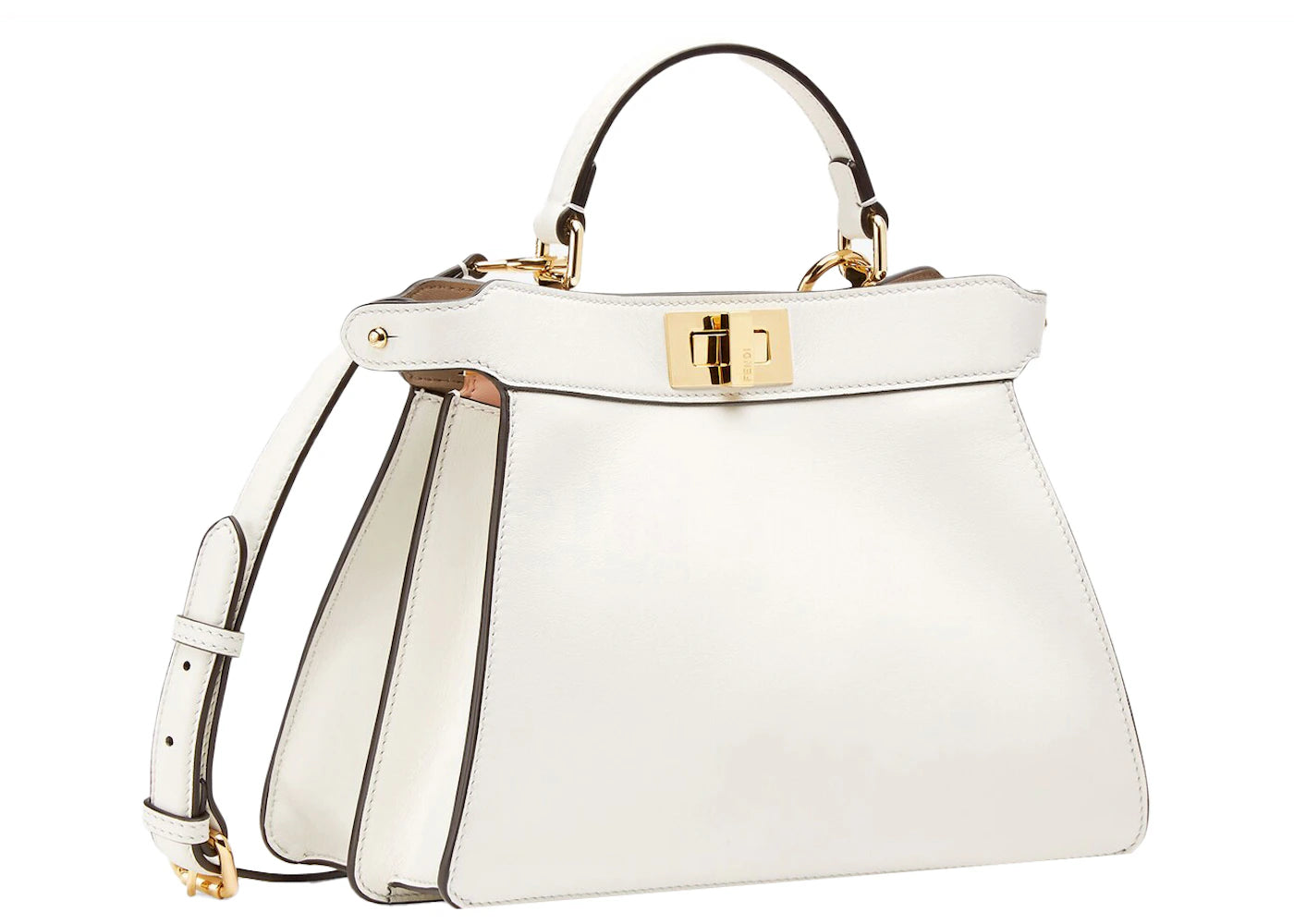 Fendi by Marc Jacobs Peekaboo Iseeu Small White Leather Bag