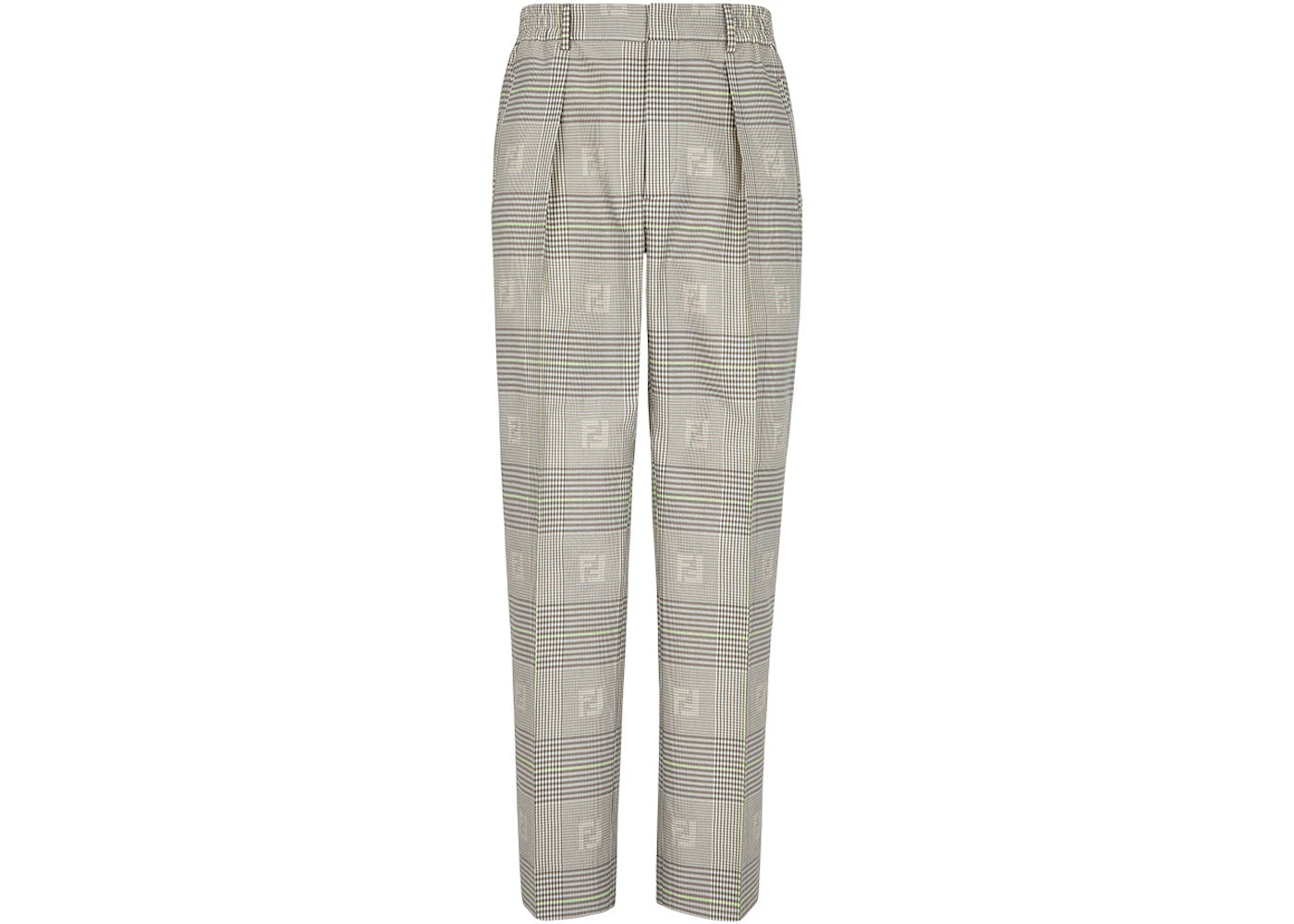 Fendi by Marc Jacobs Prince of Whales Check Trousers Gray