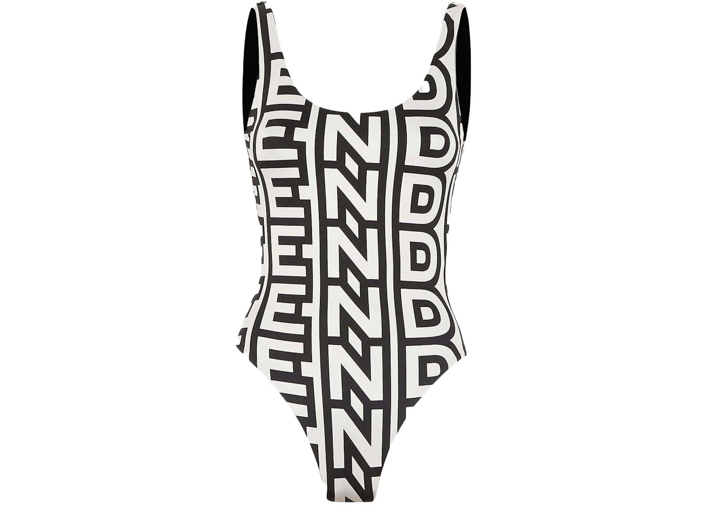 Fendi by Marc Jacobs Reversible One-Piece Swimsuit Black Lycra