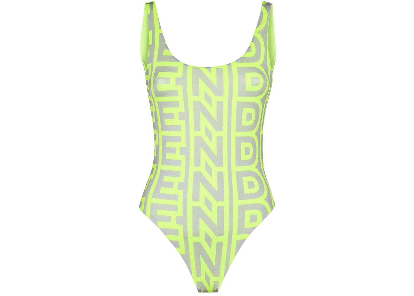 Fendi by Marc Jacobs Reversible One-Piece Swimsuit Yellow Lycra