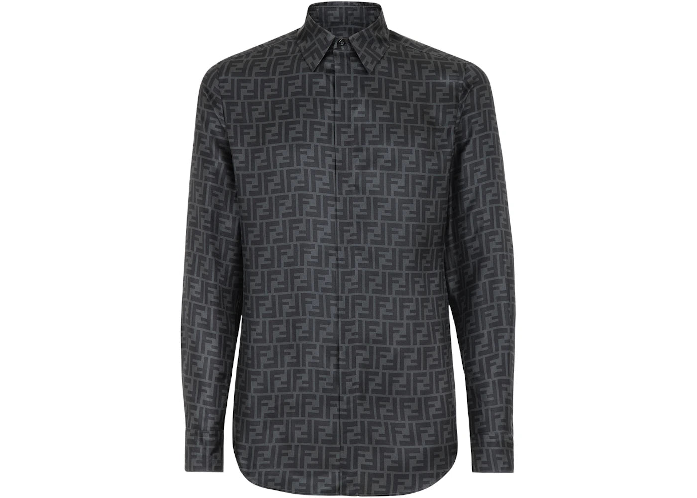 Fendi by Marc Jacobs Silk Shirt Gray