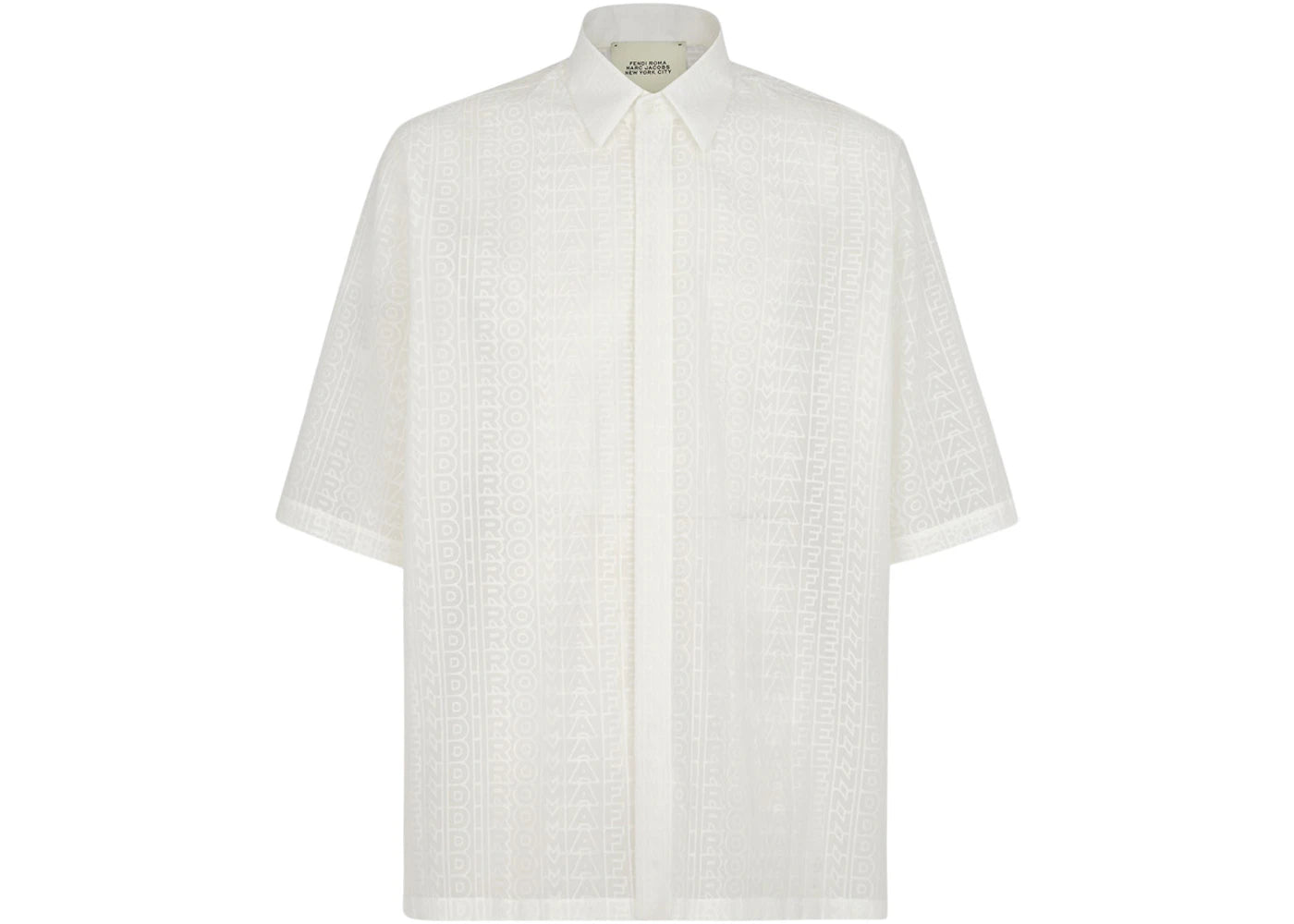 Fendi by Marc Jacobs Silk and Cotton Shirt White