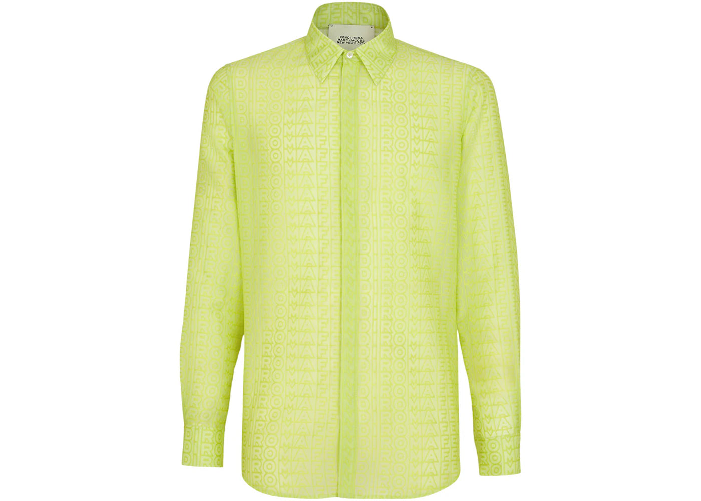 Fendi by Marc Jacobs Silk and Cotton Shirt Yellow