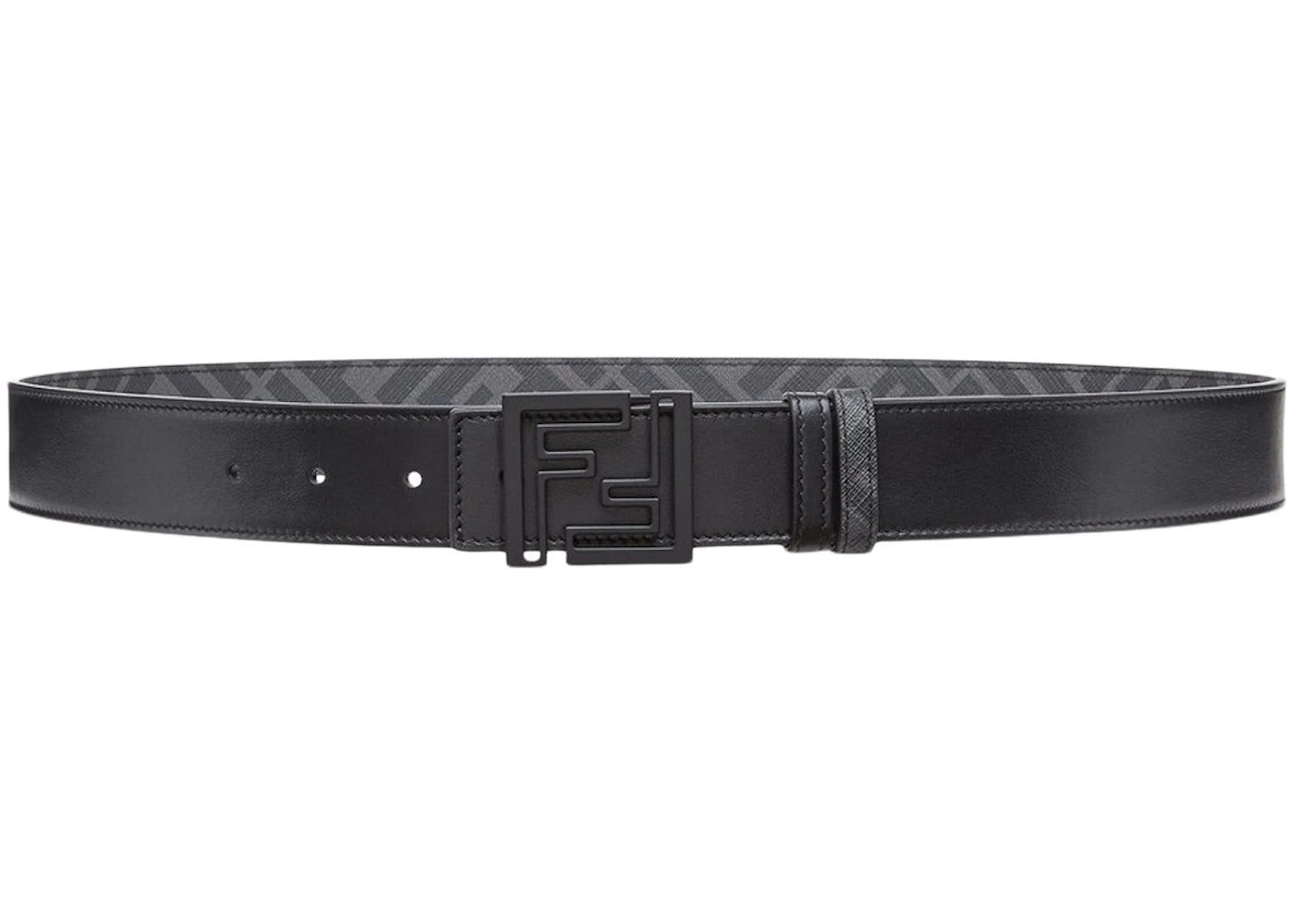 Fendi by Marc Jacobs Squared FF Belt Black Leather Reversible Belt Black