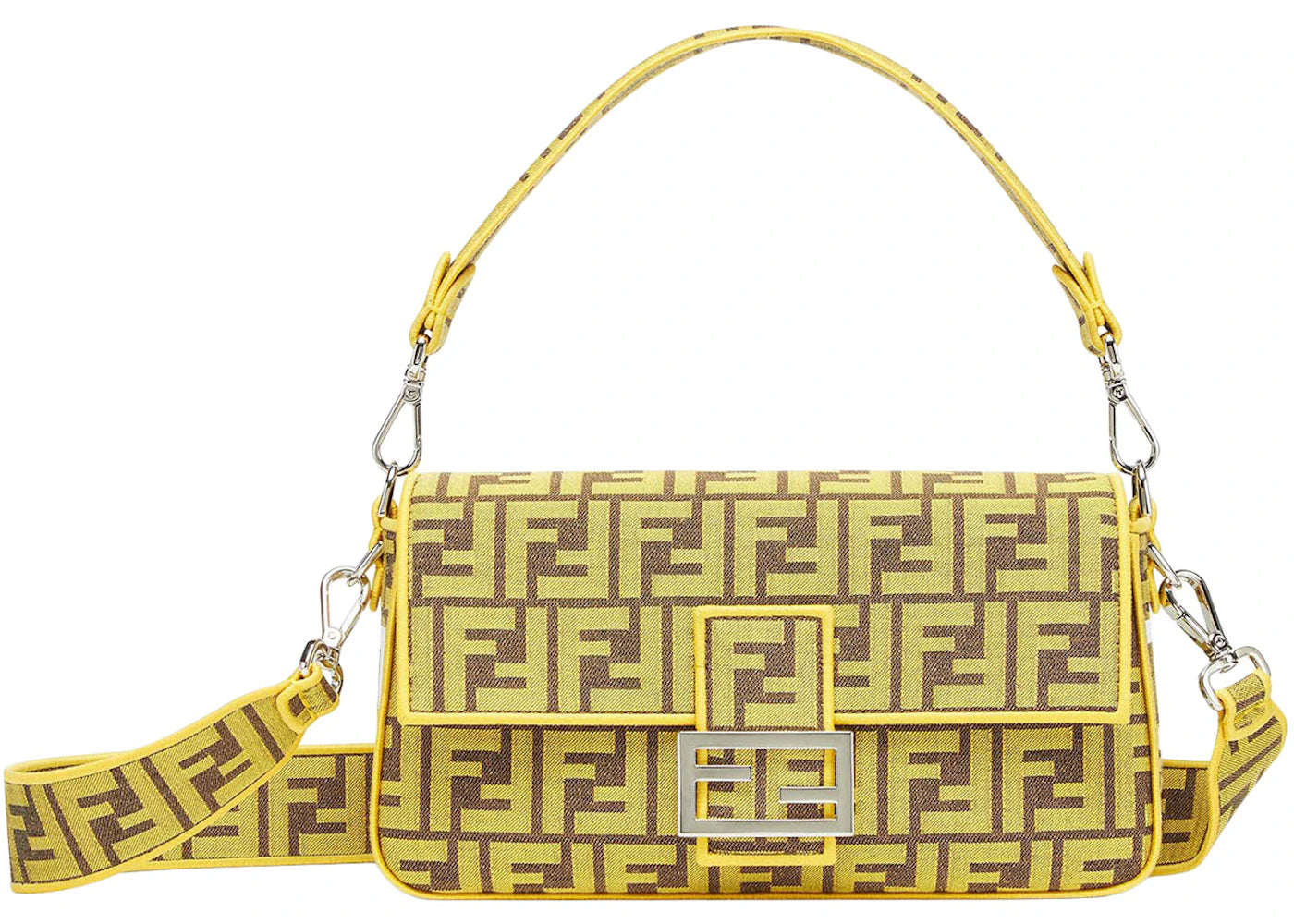 Fendi x FRGMT FF Fabric Bag Baguette Yellow