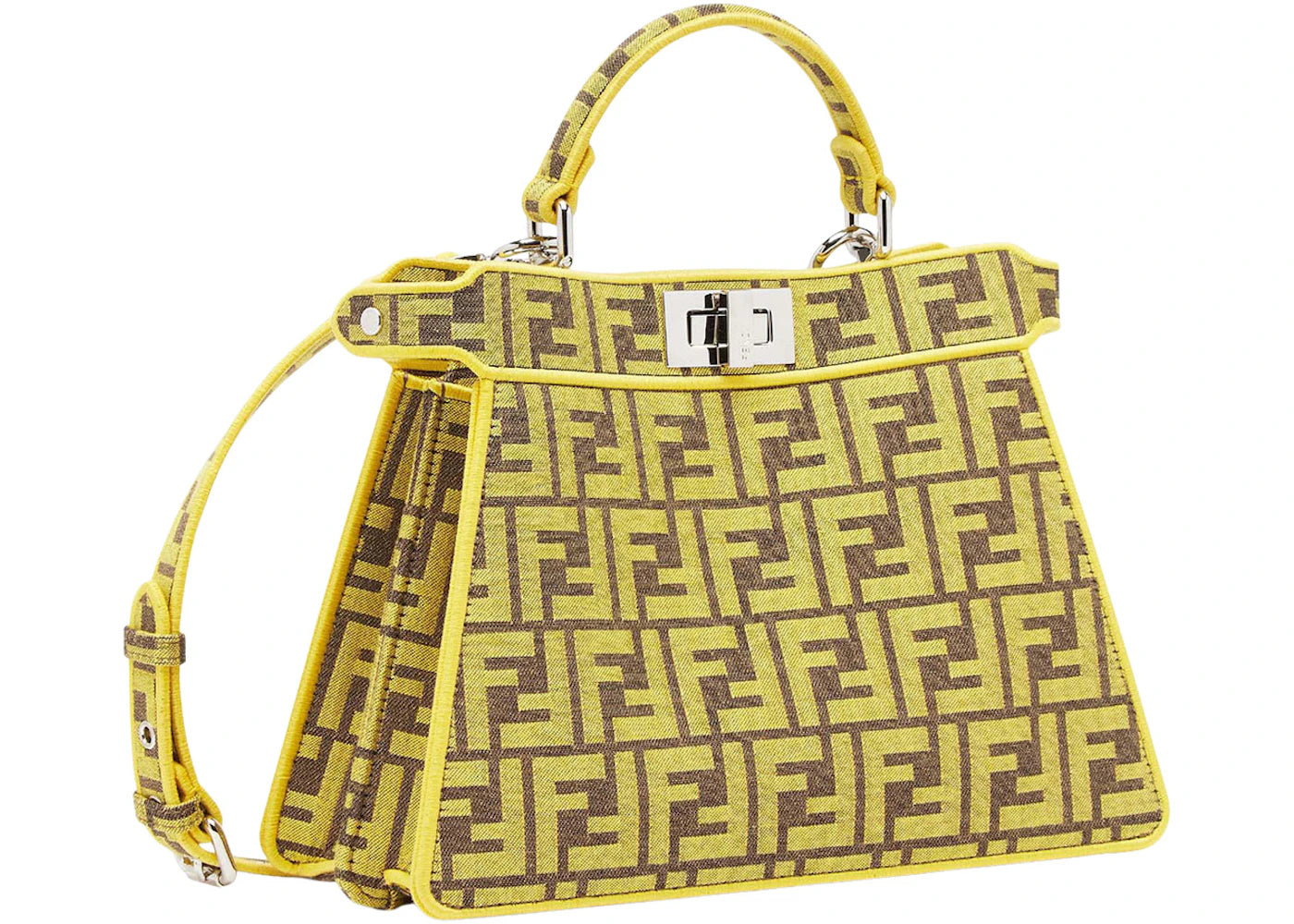 Fendi x FRGMT FF Fabric Bag Peekaboo ISeeU Yellow