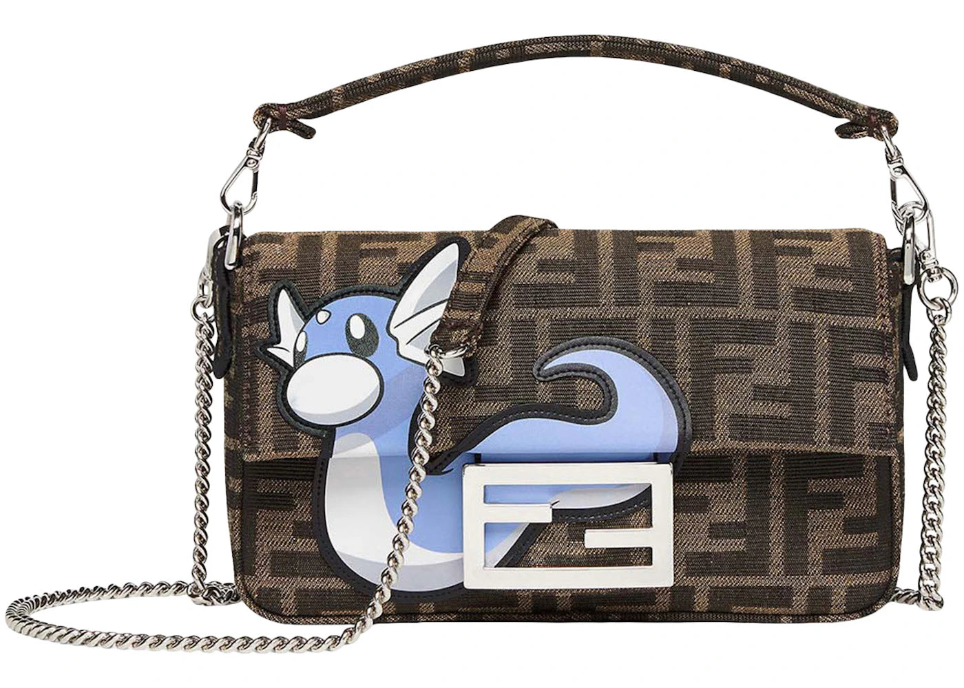 Fendi x FRGMT x Pokemon FF Fabric Bag Baguette Mini Multicolor