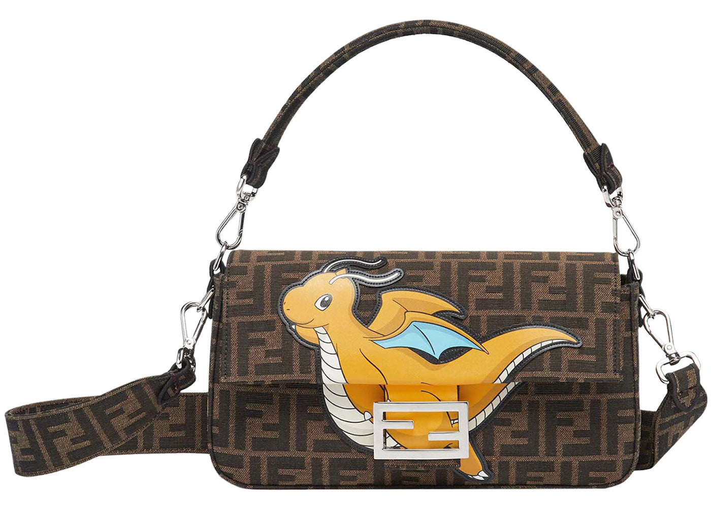 Fendi x FRGMT x Pokemon FF Fabric Bag Baguette Multicolor