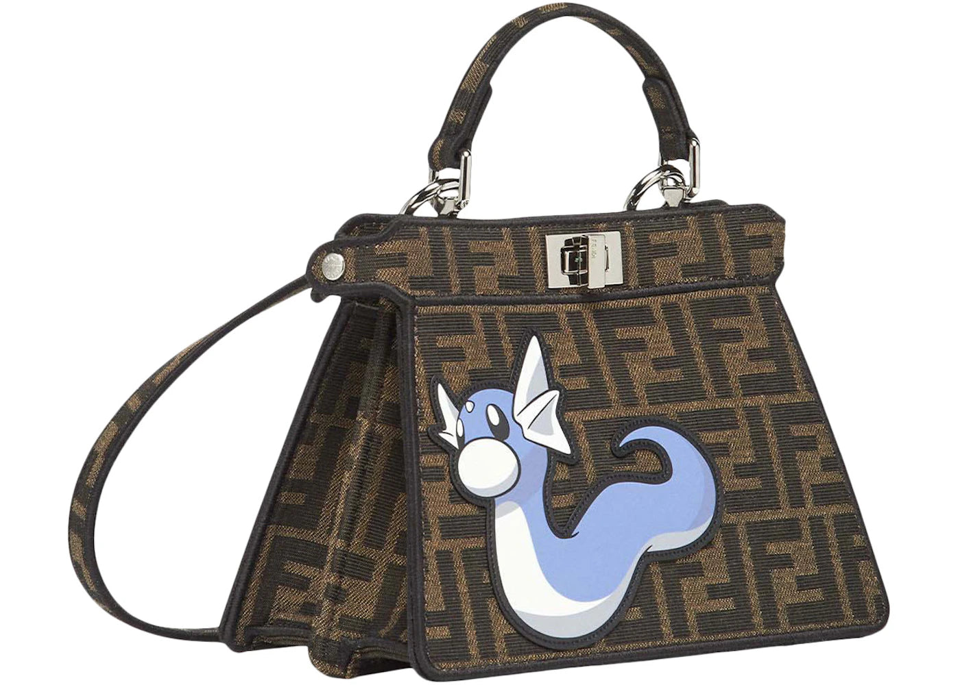 Fendi x FRGMT x Pokemon FF Fabric Bag Peekaboo ISeeU Petite Multicolor