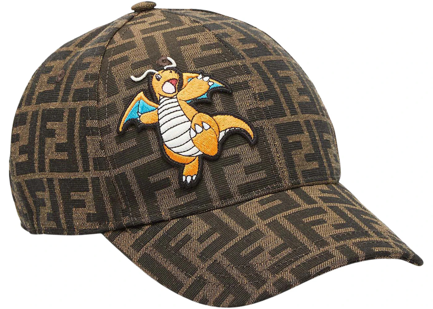 Fendi x FRGMT x Pokemon FF Fabric Baseball Cap Brown