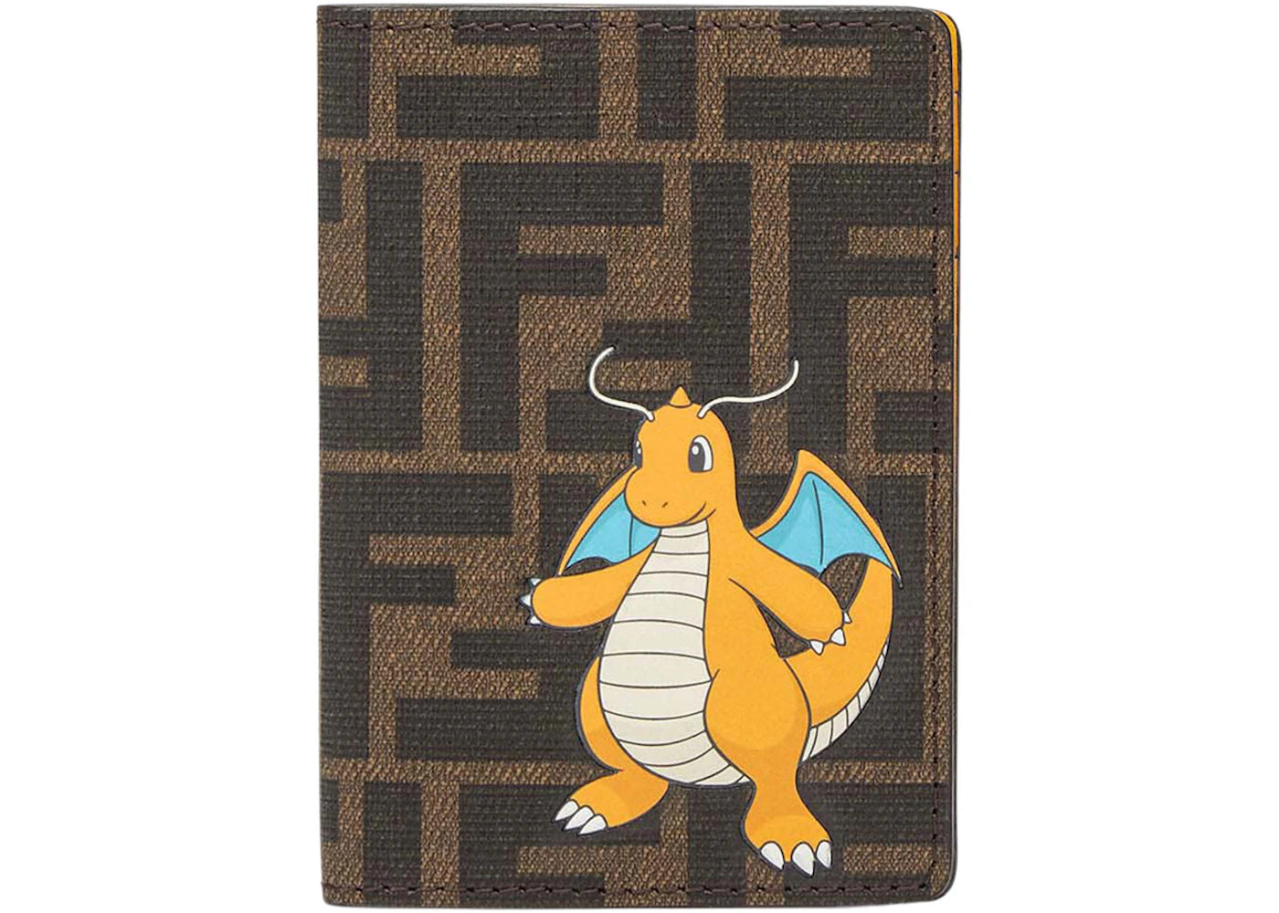 Fendi x FRGMT x Pokemon FF Fabric Card Holder Brown