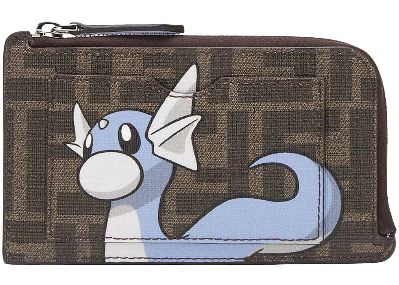 Fendi x FRGMT x Pokemon FF Fabric Card Holder Card Case Brown/Light Blue