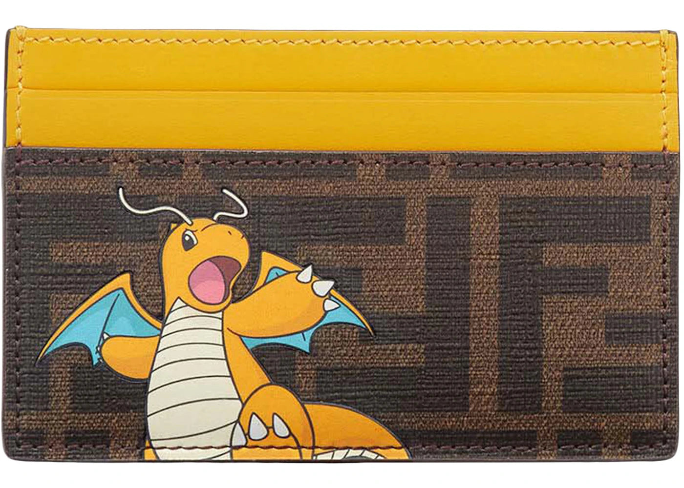 Fendi x FRGMT x Pokemon FF Fabric Card Holder Yellow