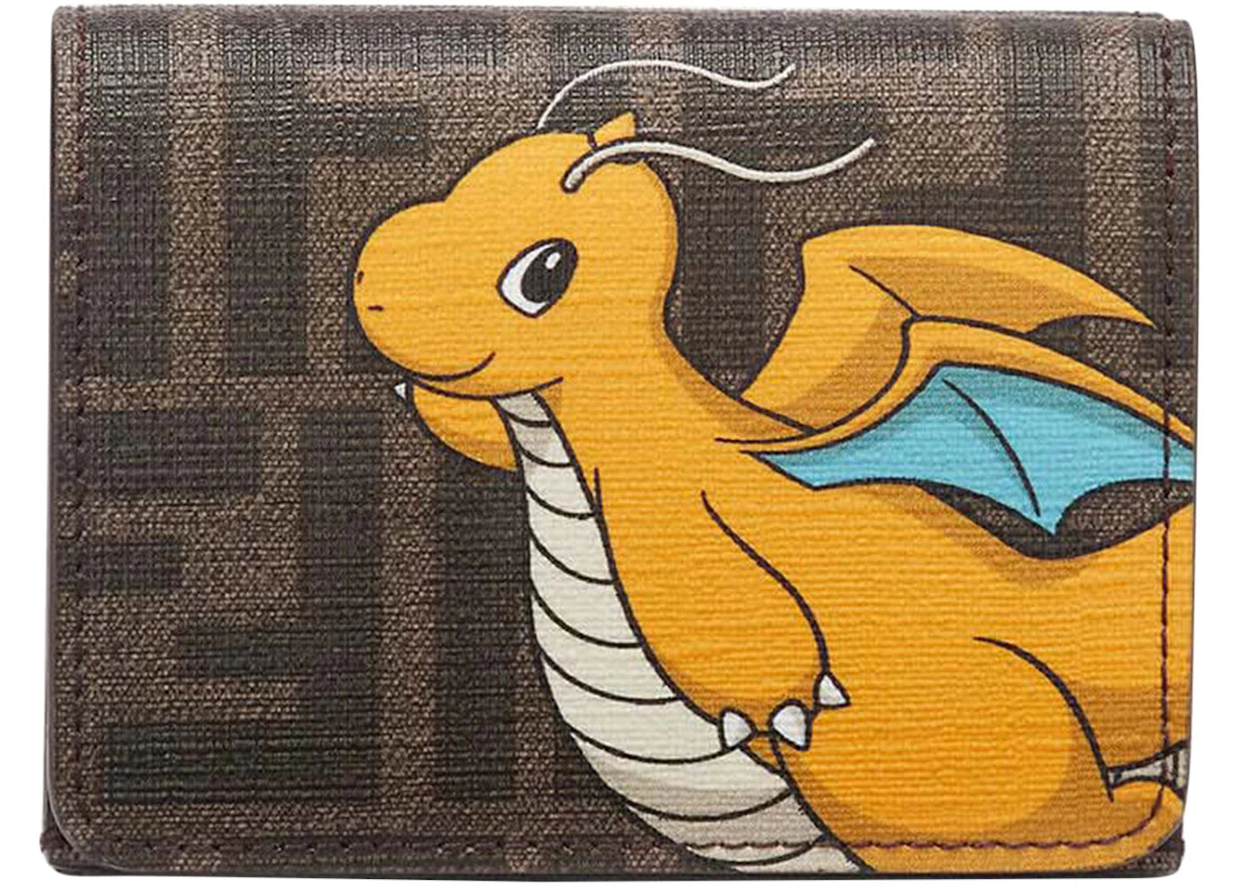 Fendi x FRGMT x Pokemon FF Fabric Wallet Brown/Yellow