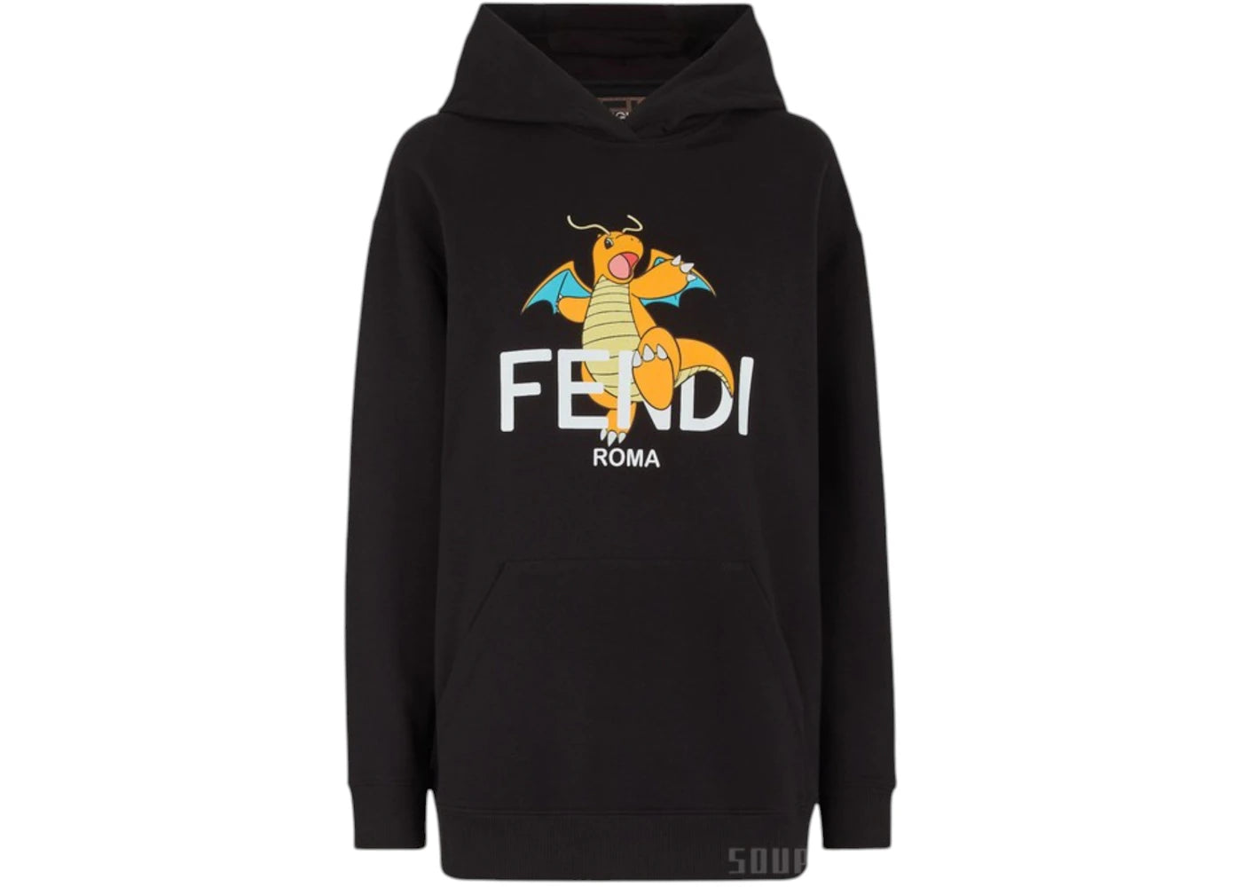 Fendi x Fragment x Pokemon Dragonite Women's Sweatshirt Black
