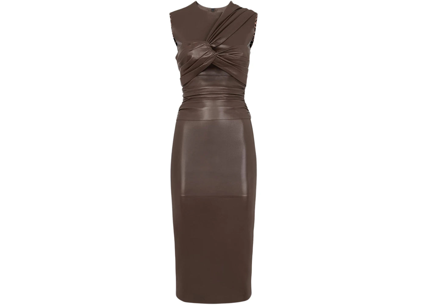 Fendi x SKIMS Leather Dress Cocoa