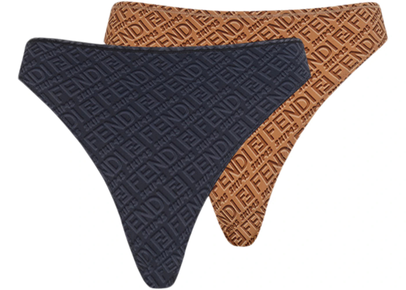 Fendi x SKIMS Pack of 2 High Leg Bikini Black/California