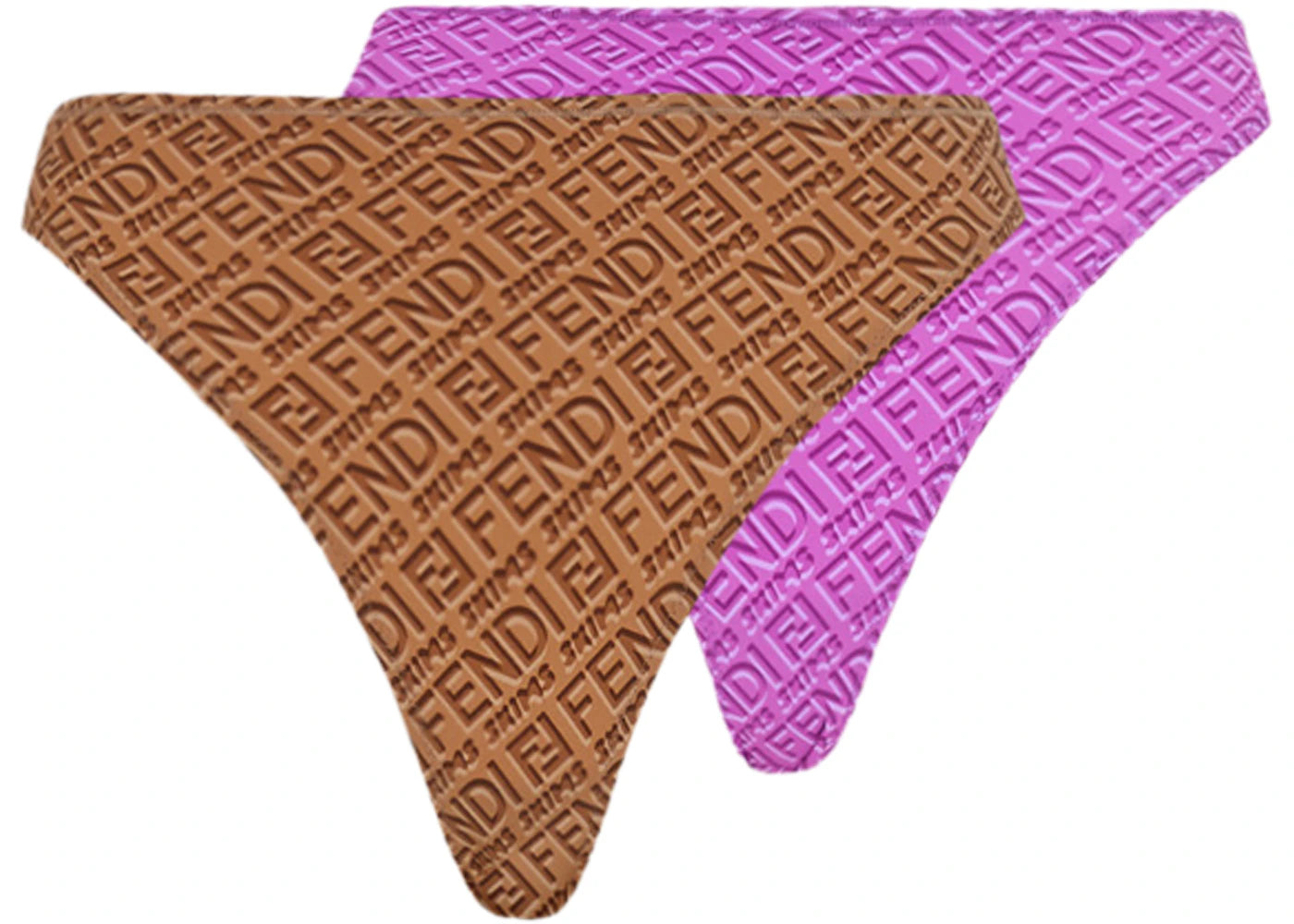 Fendi x SKIMS Pack of 2 High Leg Bikini Colorado/California