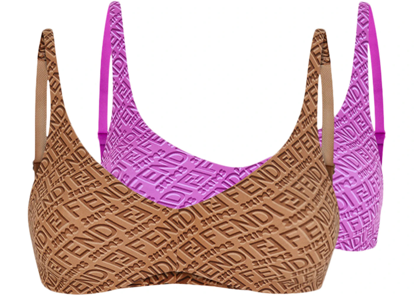 Fendi x SKIMS Pack of 2 Skimpy Scoop Bralette Colorado/California