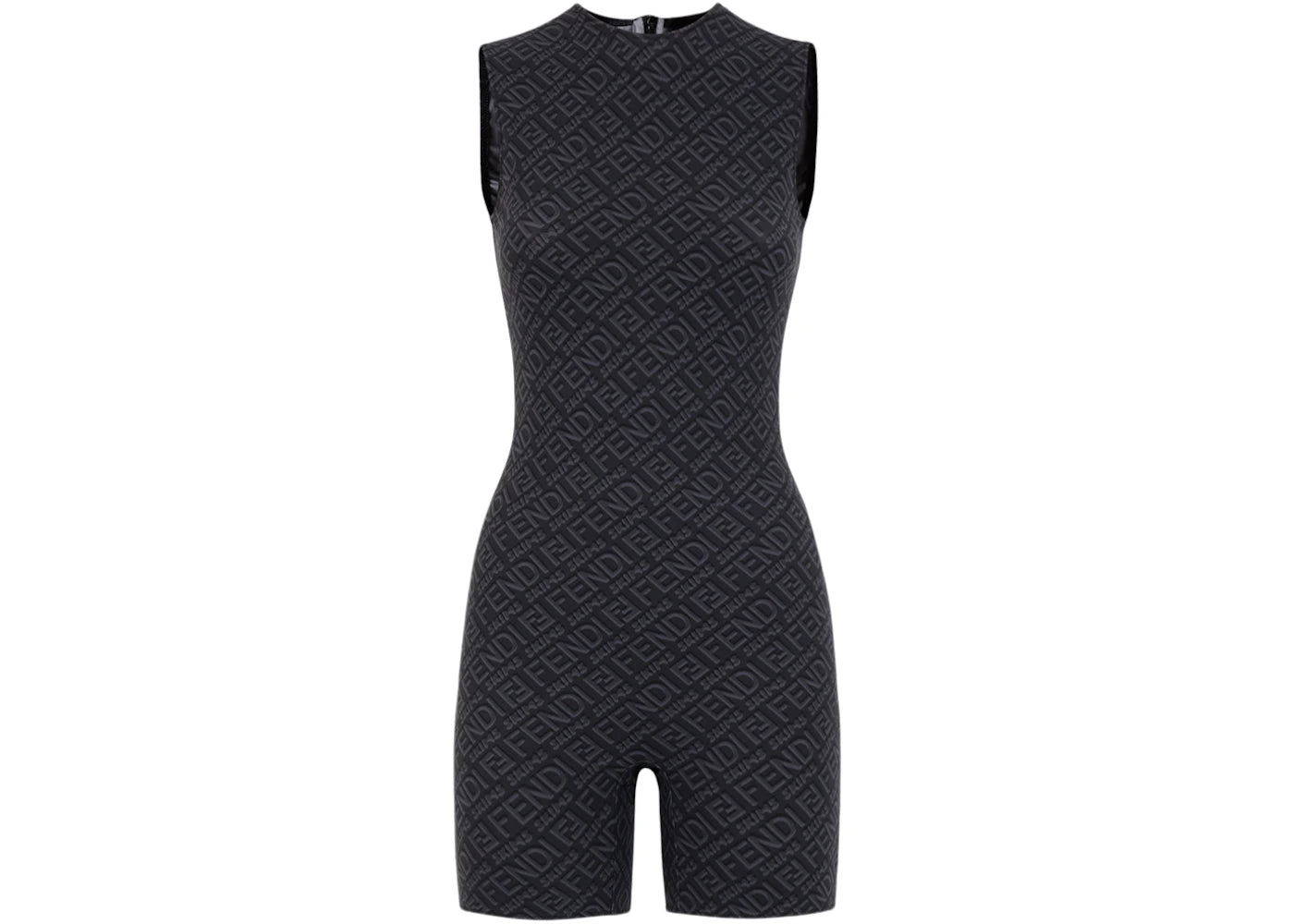 Fendi x SKIMS Sleeveless Mid Thigh Bodysuit Black