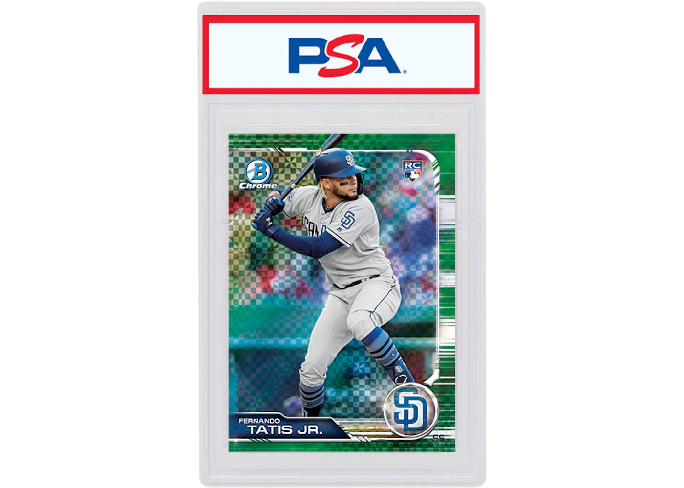 Fernando Tatis Jr. 2019 Bowman Chrome X Rookie Green X-Fractor /31 #26 (PSA or BGS Graded)