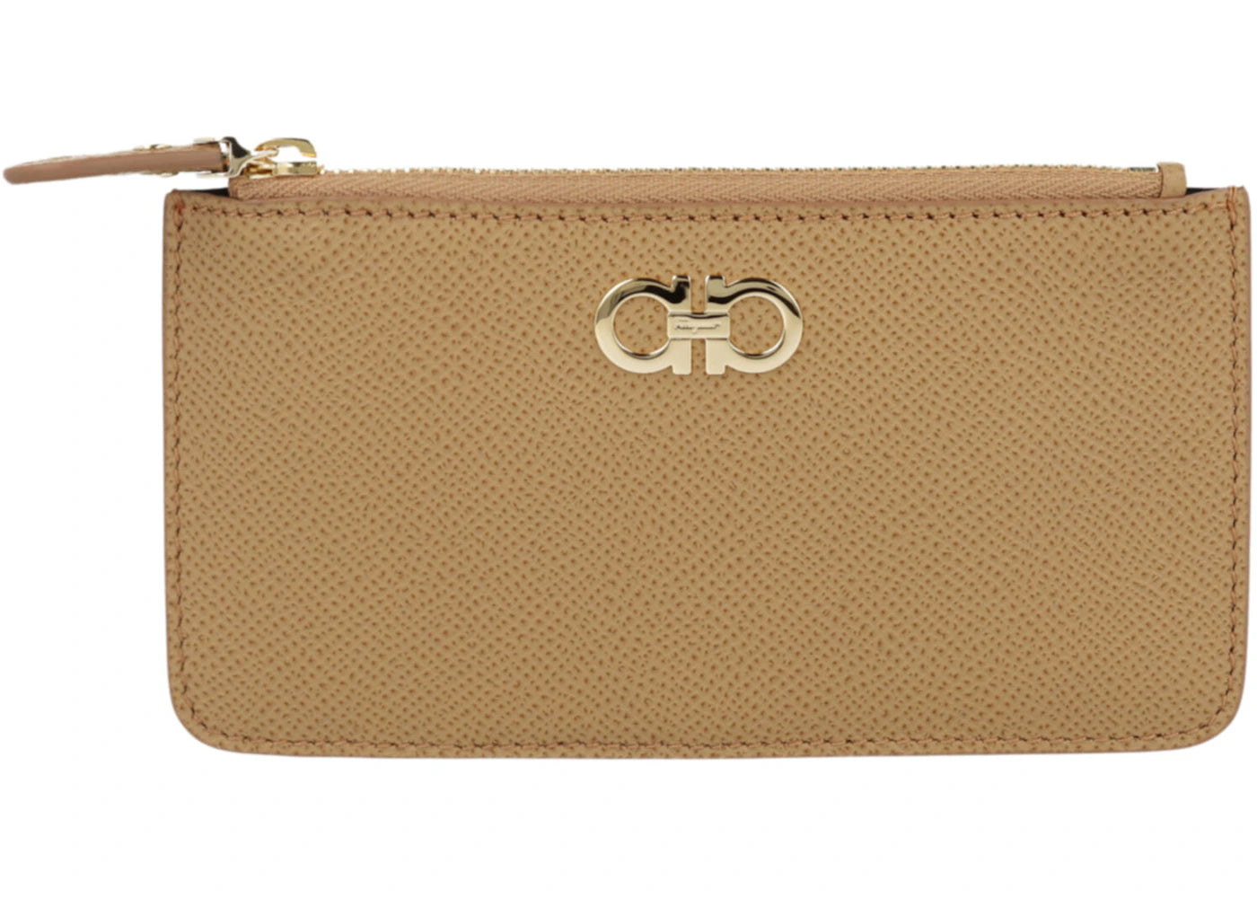 Ferragamo Gancini Card Holder Camel
