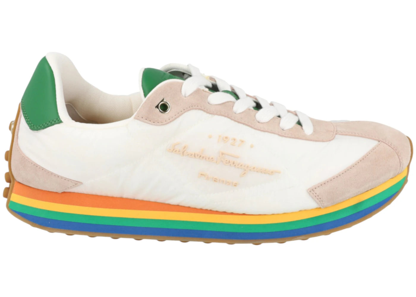 Ferragamo Iggy Mixed Media Sneakers Green (Women's)