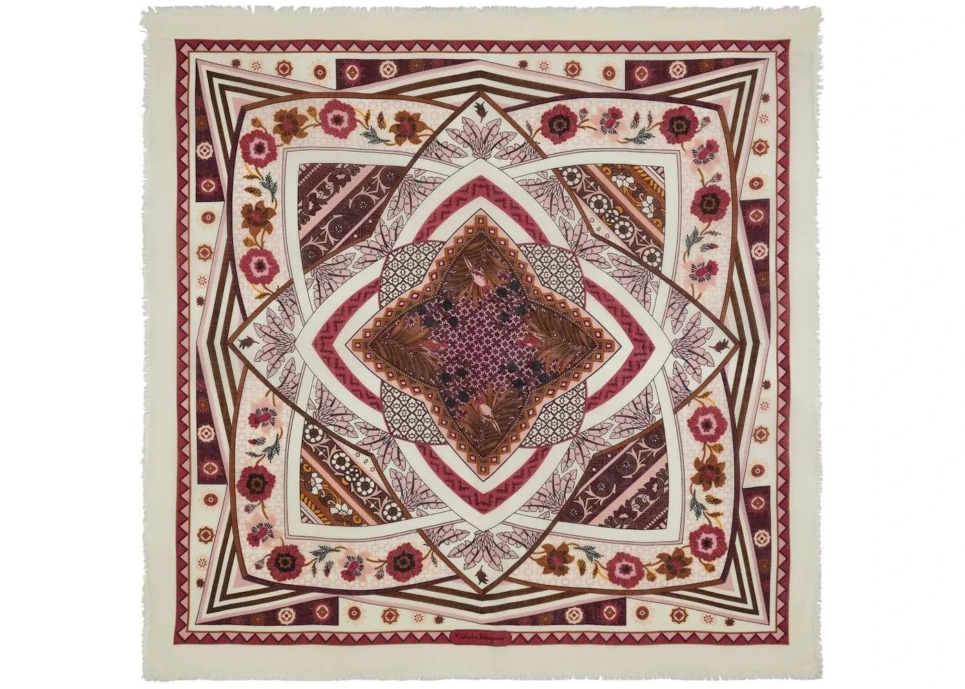 Ferragamo Sl Nirvana Scarf Beige/Brown