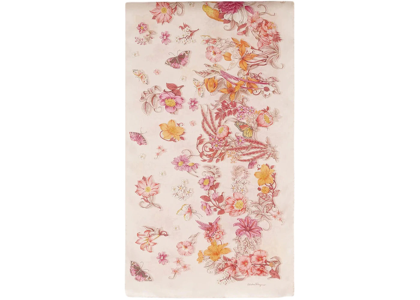 Ferragamo Sr Fiorellet Scarf Pink