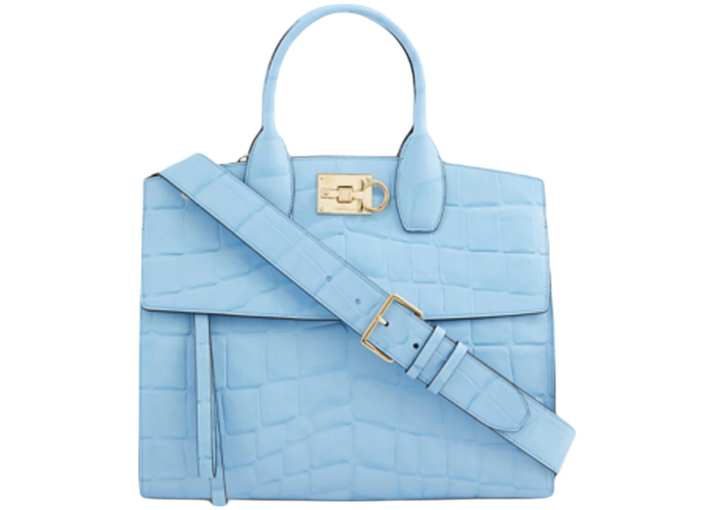 Ferragamo Studio Soft Shoulder Bag Blue