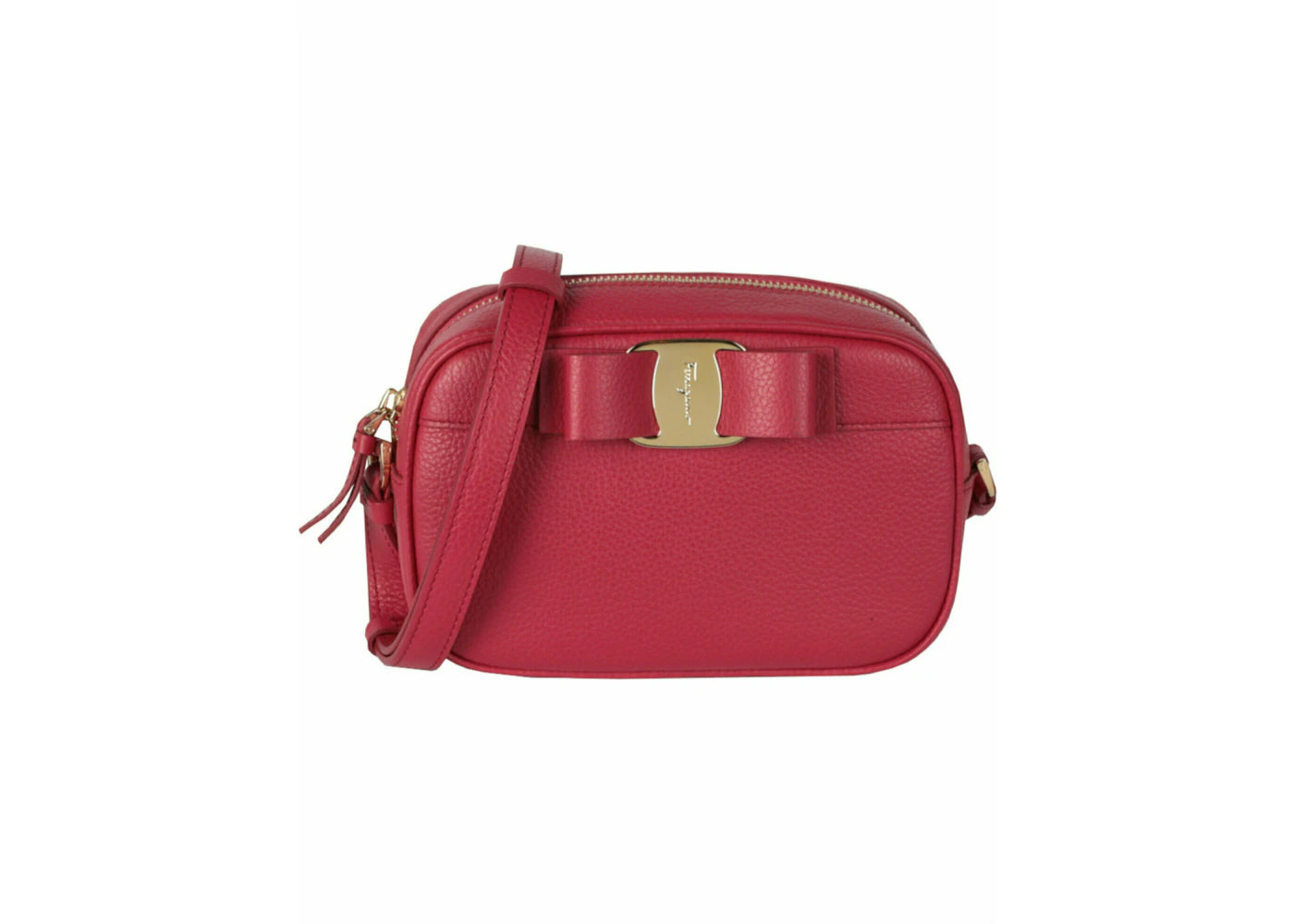 Ferragamo Vara Bow Camera Crossbody Pink