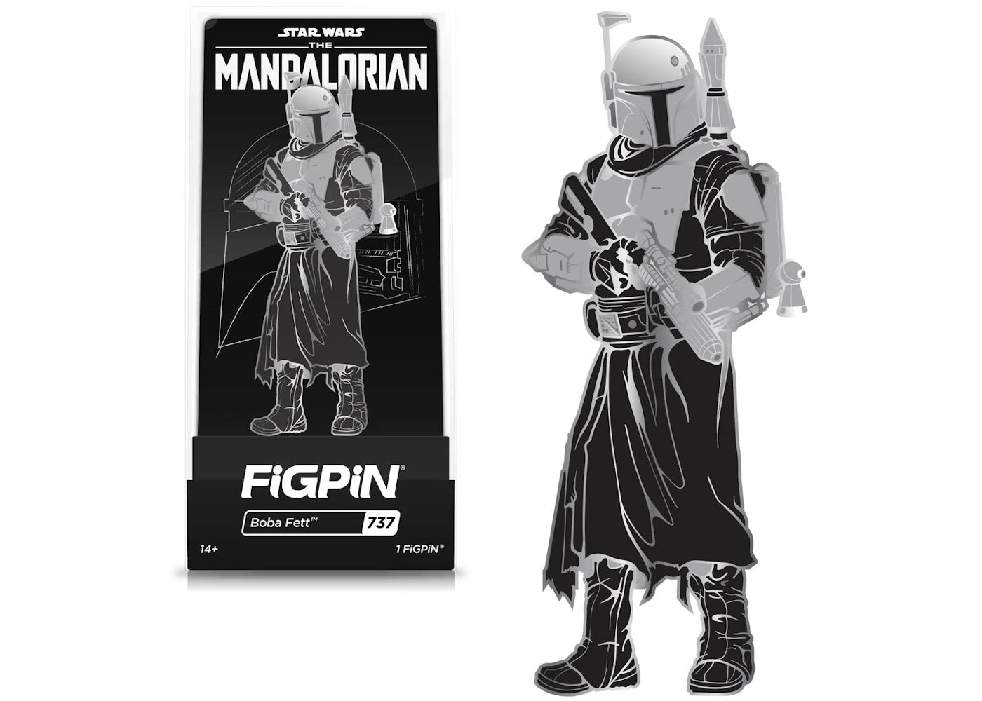 FiGPiN Star Wars The Mandalorian Boba Fett LE 2000 Exclusive Pin #737