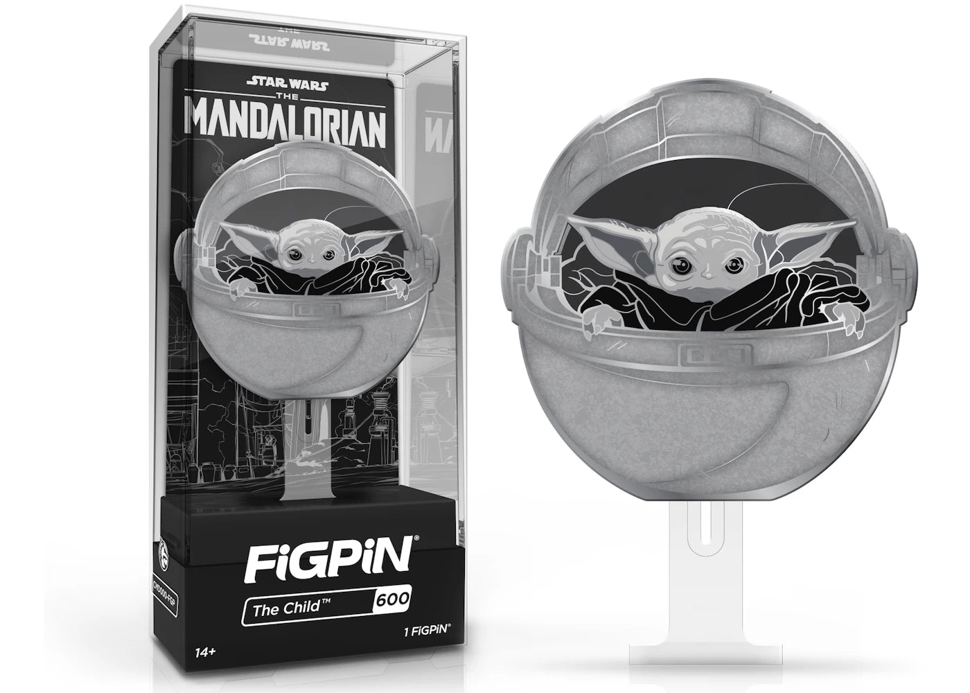 FiGPiN The Mandalorian The Child in Pod Silver Exclusive Pin #600