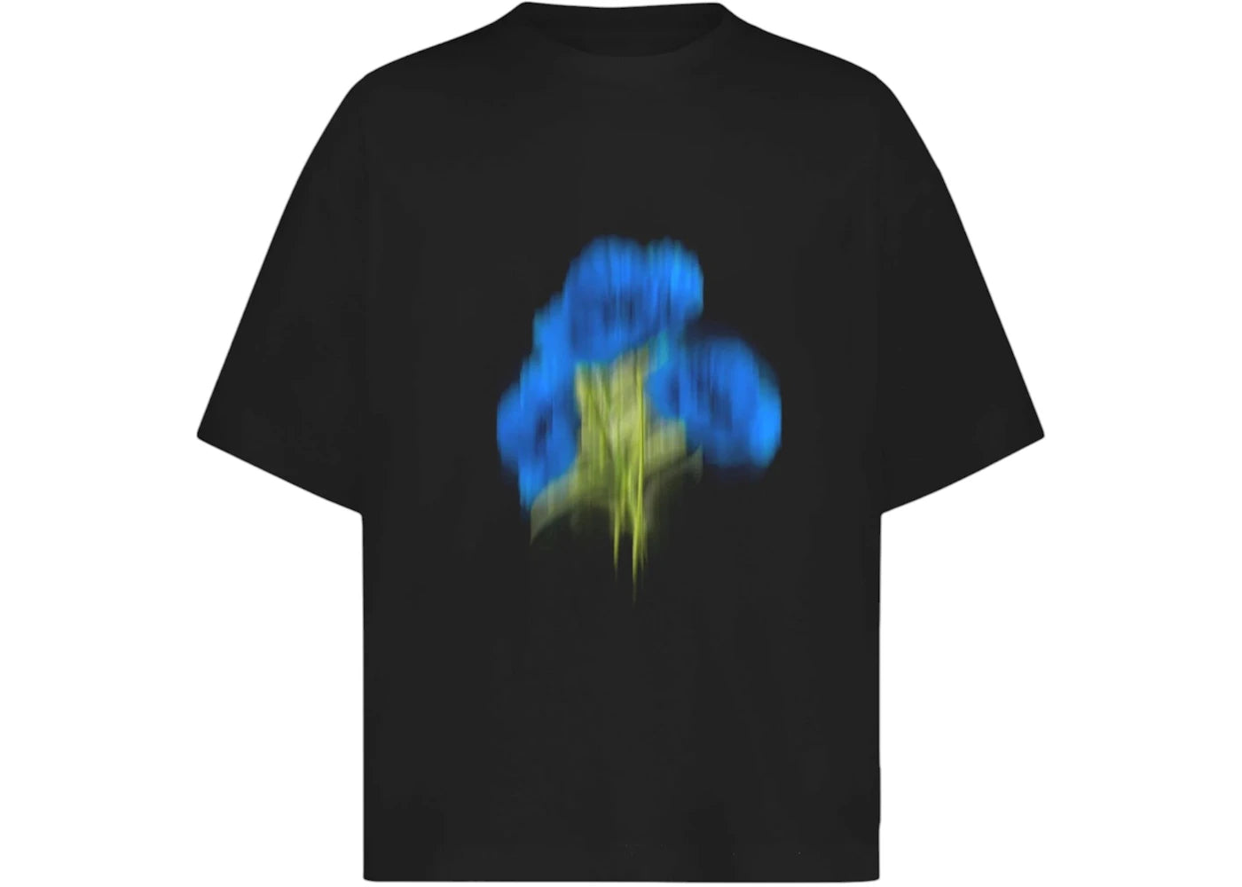 Flaneur Blurred Flower T-shirt Black