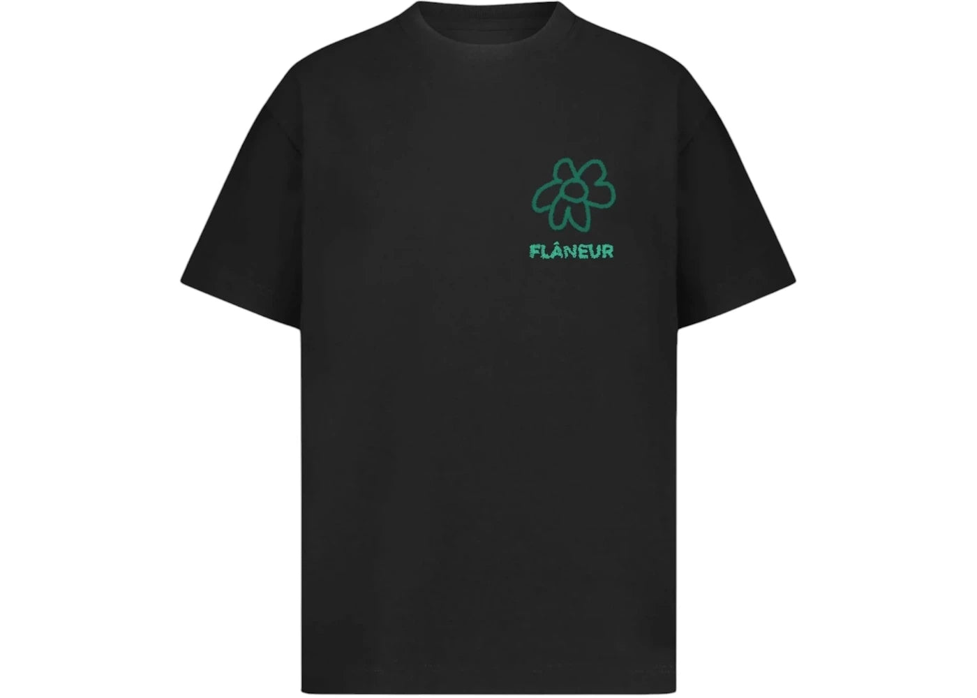 Flaneur Flower Doodle T-shirt Black