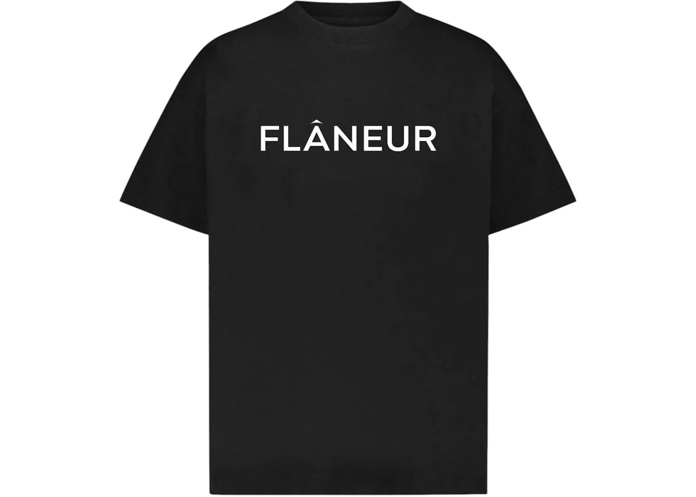 Flaneur Printed Logo T-shirt Black