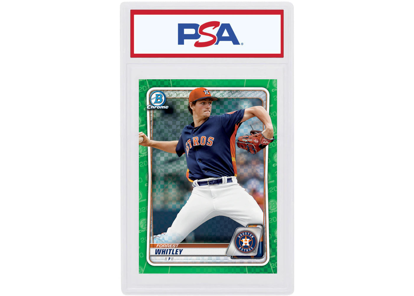 Forrest Whitley 2020 Bowman Chrome X Green X-Fractor /31 #BCP-192 (PSA or BGS Graded)